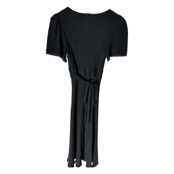 Betsey Johnson retro-inspired black midi dress, 2000's does 40's-Size S - Picture 2 of 16